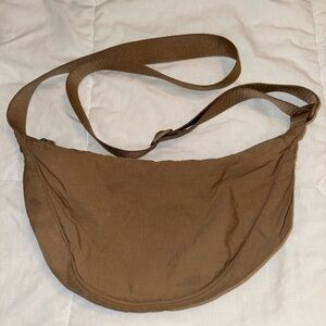 Uniqlo Round Mini Shoulder Bag - dark tan